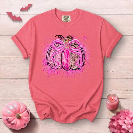 Comfort Colors Pink Pumpkin Breast Cancer Awareness T-Shirt