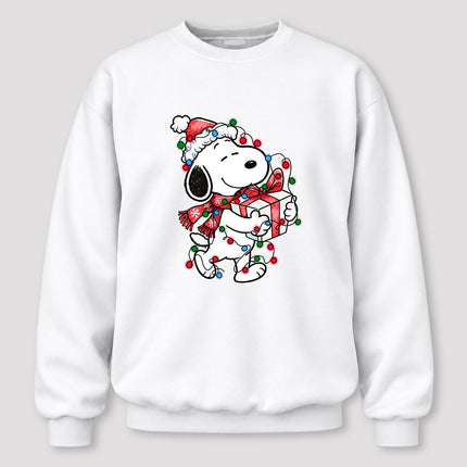 Christmas Lights Wrapped Gift Festive Holiday Sweatshirt