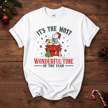 Most Wonderful Time of the Year Christmas Rooftop Graphic T-Shirt