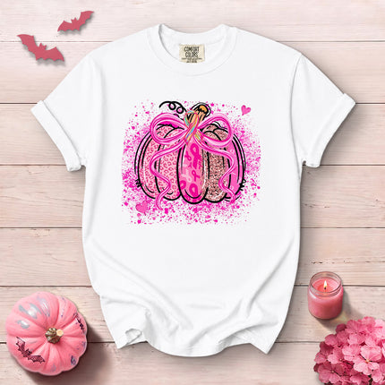 Comfort Colors Pink Pumpkin Breast Cancer Awareness T-Shirt
