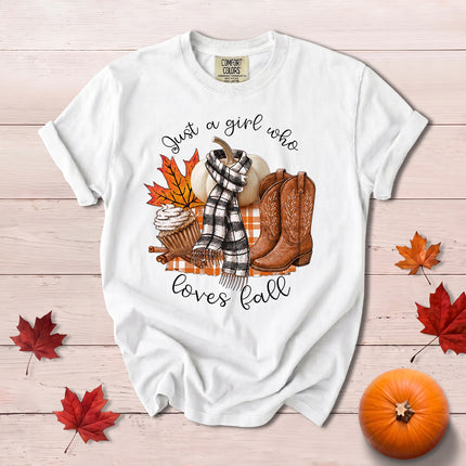Comfort Colors Fall Autumn Cowboy Boots Pumpkin Cozy Western T-Shirt