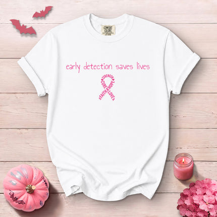 Comfort Colors Early Detection Saves Lives Breast Cancer Awareness T-Shirt