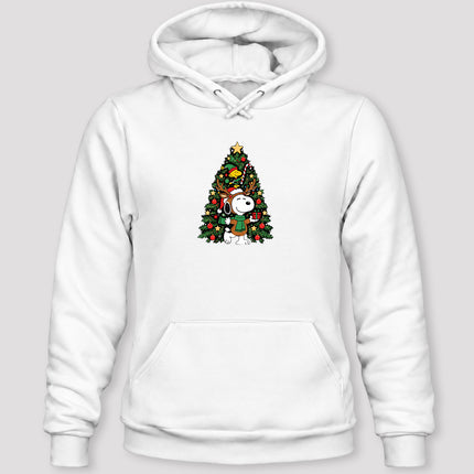 Christmas Tree Reindeer Antlers Festive Gift Hoodie