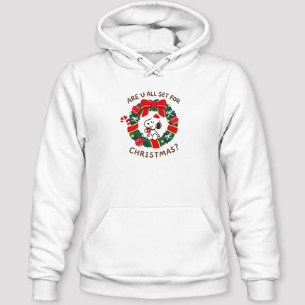 Christmas Wreath Are U All Set for Christmas Hoodie