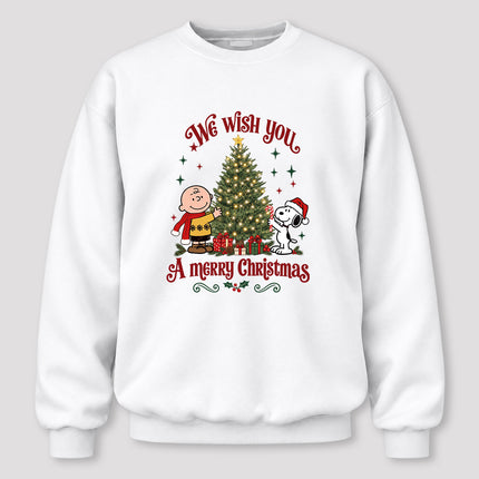 We Wish You a Merry Christmas Tree Lights Crewneck Sweatshirt