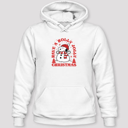 Holly Jolly Christmas Snowflake Winter Scarf Hoodie