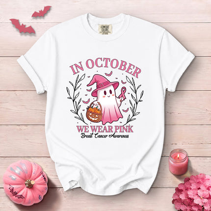 Comfort Colors Breast Cancer Awareness Halloween Pink October T-Shirt