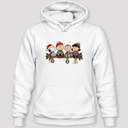 Cozy Christmas Garland Winter Knit Ornaments Hoodie
