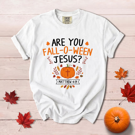 Comfort Colors Fall Autumn Christian Jesus Pumpkin Matthew 4 19 T-Shirt