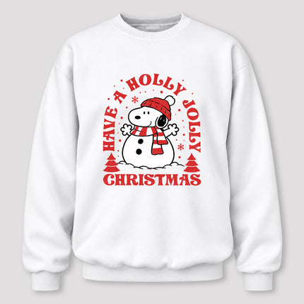 Holly Jolly Christmas Snowflake Winter Scarf Sweatshirt