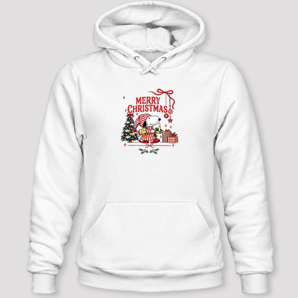 Merry Christmas Cozy Candlelight Tree Gift Graphic Hoodie