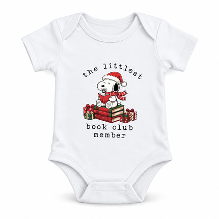 The Littlest Book Club Member Christmas Reader Baby Bodysuit