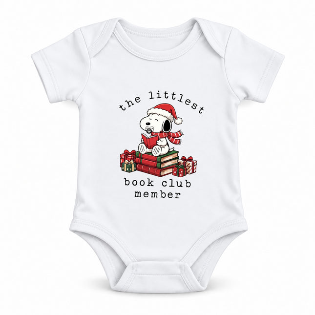 The Littlest Book Club Member Christmas Reader Baby Bodysuit