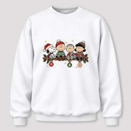 Cozy Christmas Garland Winter Knit Design Sweatshirt