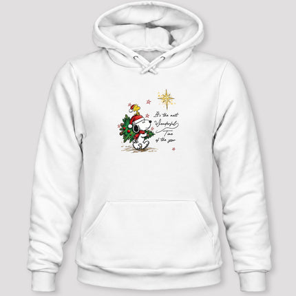 Most Wonderful Time Christmas Tree Golden Star Hoodie