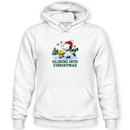 Gliding Into Christmas Ice Skating Winter Holiday Hoodie