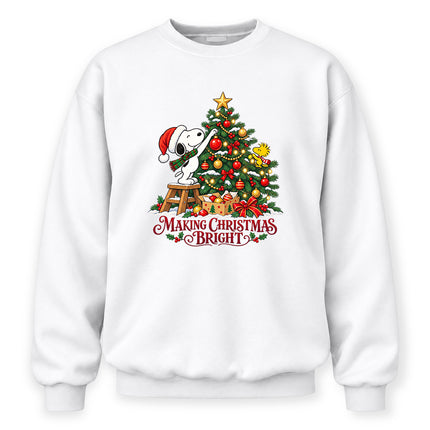 Making Christmas Bright Festive Tree Decorating Sweatshirt