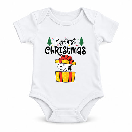 My First Christmas Gift Box Surprise Baby Bodysuit