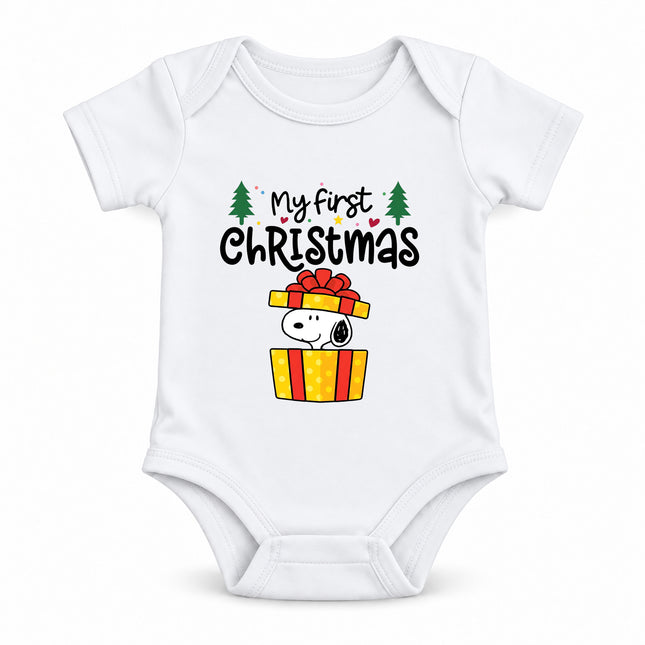 My First Christmas Gift Box Surprise Baby Bodysuit