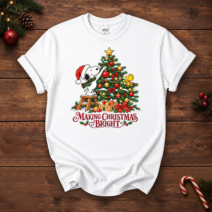Making Christmas Bright Decorated Tree T-Shirt
