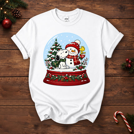 Christmas Snow Globe Snowman Winter Scene T-Shirt