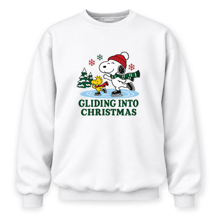 Gliding Into Christmas Ice Skating Winter Holiday Sweatshirt