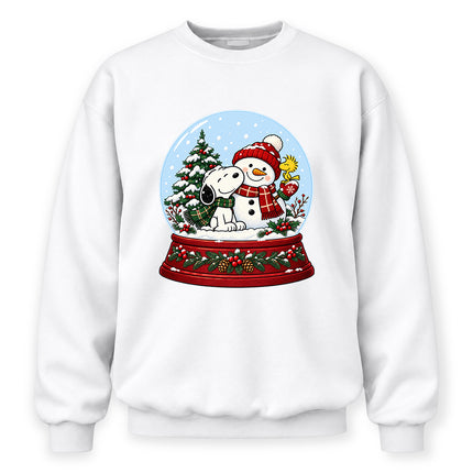 Christmas Snow Globe Snowman Cozy Winter Sweatshirt