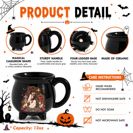 Personalized Gothic Wedding Cauldron Mug Till Death Do Us Part Halloween