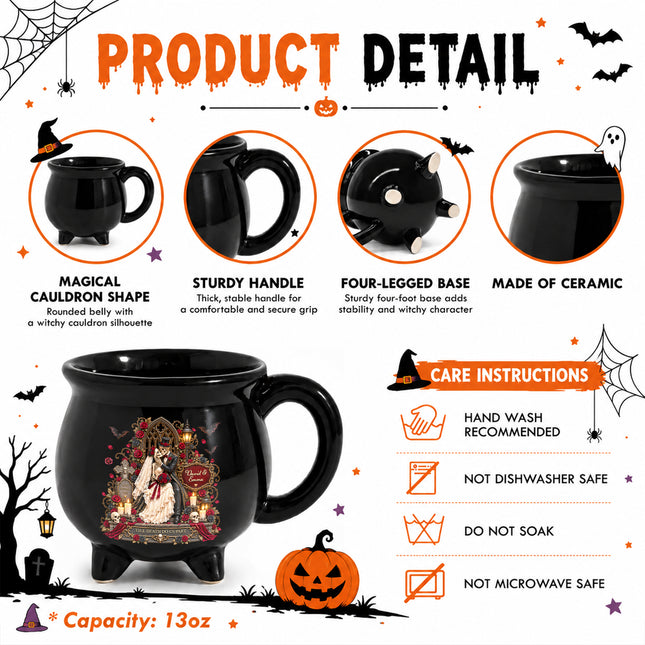 Personalized Gothic Wedding Cauldron Mug Till Death Do Us Part Halloween