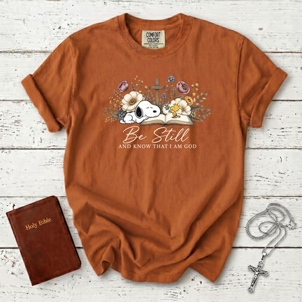 Comfort Colors Be Still and Know That I Am God Christian Bible Verse T-Shirt