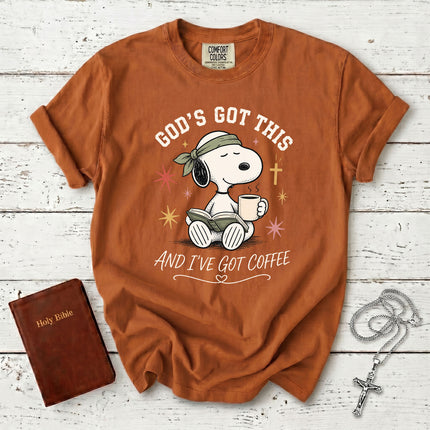 Comfort Colors God's Got This And I've Got Coffee Christian Faith T-Shirt