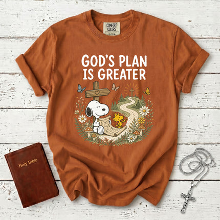 Comfort Colors Gods Plan Is Greater Christian Faith Journey T-Shirt