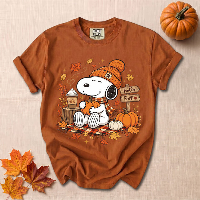 Comfort Colors Hello Fall Pumpkin Coffee Cozy Autumn