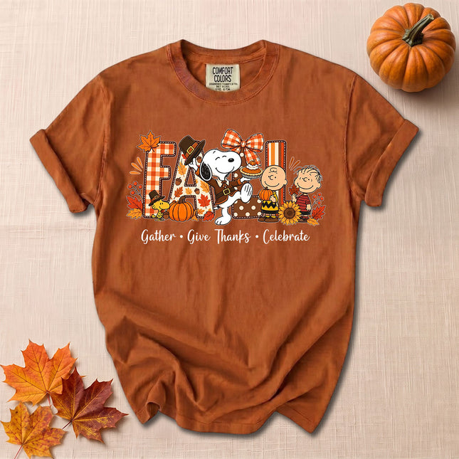 Comfort Colors Fall Thanksgiving Gather Give Thanks T-Shirt