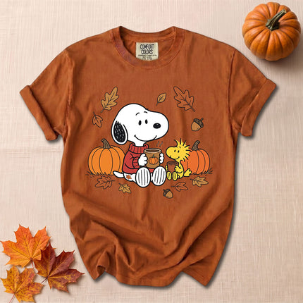 Comfort Colors Fall Pumpkin Cozy Autumn Coffee T-Shirt