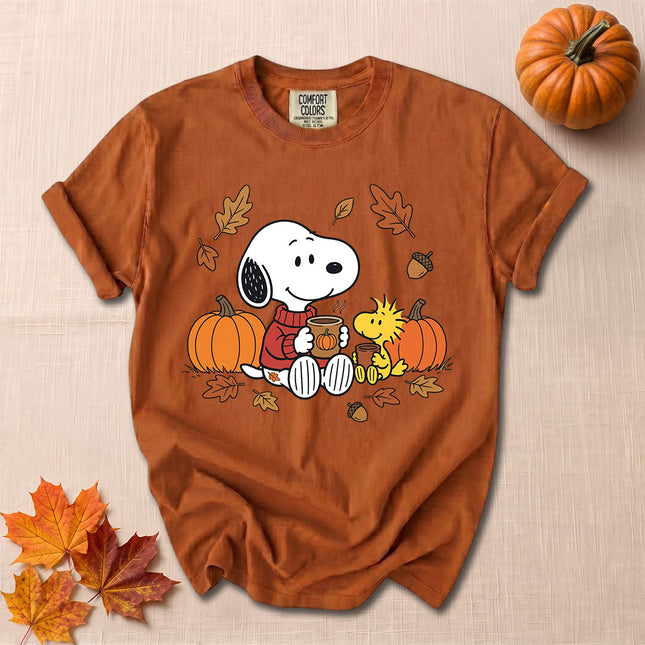 Comfort Colors Fall Pumpkin Cozy Autumn Coffee T-Shirt