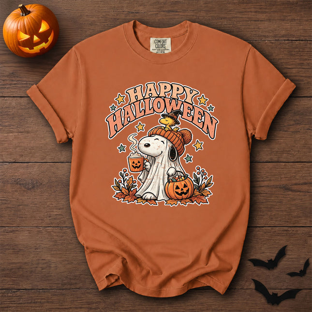 Comfort Colors Happy Halloween Ghost Pumpkin Vintage T-Shirt