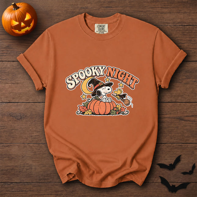 Comfort Colors Spooky Night Halloween Pumpkin Witch T-Shirt