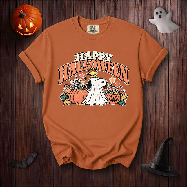 Comfort Colors Happy Halloween Vintage Pumpkin Graphic T-Shirt