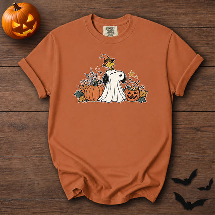Comfort Colors Cute Ghost Pumpkin Halloween Graphic T-Shirt