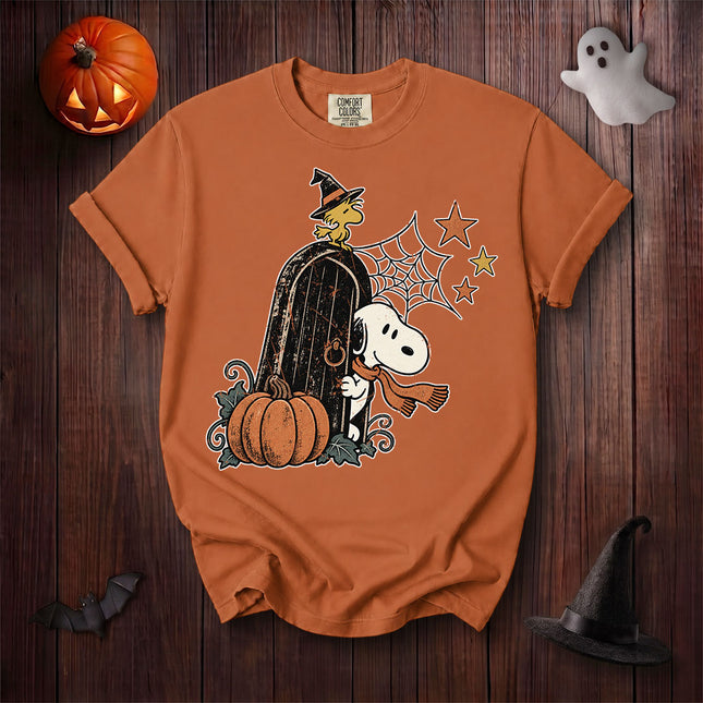 Comfort Colors Vintage Halloween Pumpkin Spiderweb Graphic T-Shirt
