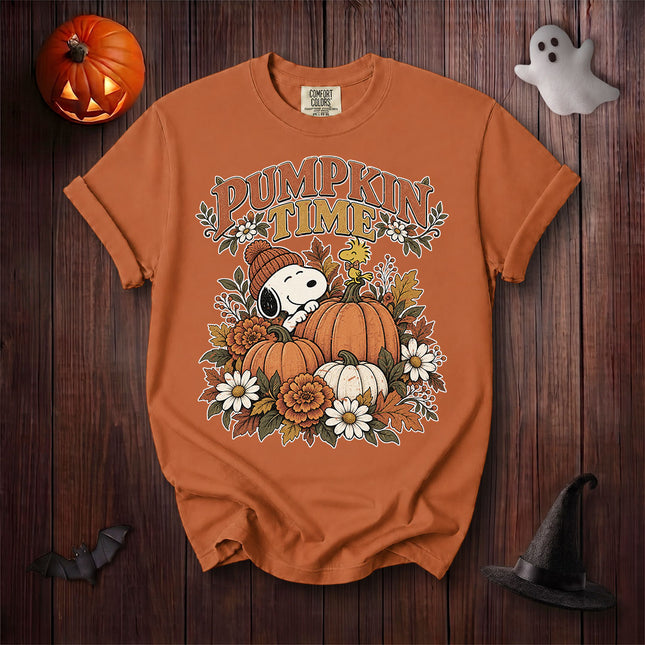 Comfort Colors Pumpkin Time Vintage Fall Halloween Graphic T-Shirt