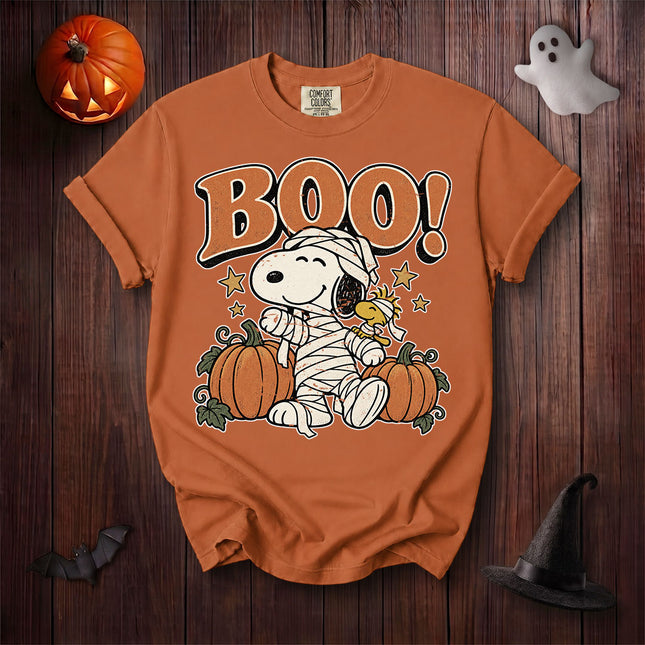 Comfort Colors Boo Halloween Vintage Pumpkin Graphic T-Shirt