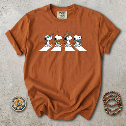 Comfort Colors Retro Hippie Peace Walk Groovy 70s Vibes T-Shirt