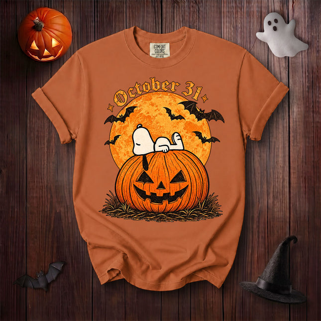 Comfort Colors October 31 Halloween Pumpkin Graphic T-Shirt
