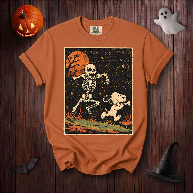 Comfort Colors Vintage Halloween Skeleton Graphic T-Shirt
