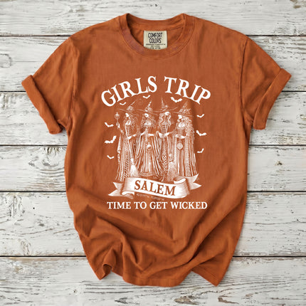 Comfort Colors Salem Witch Girls Trip Halloween T-Shirt