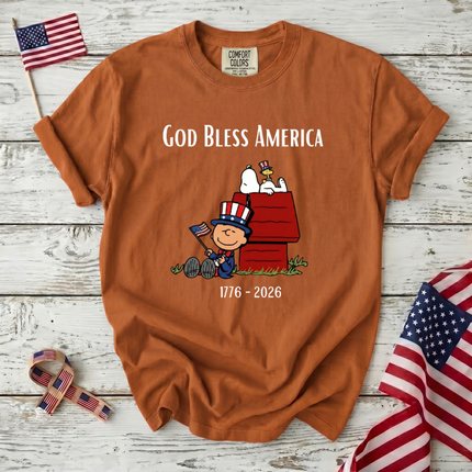 Comfort Colors God Bless America 1776 2026 T-Shirt