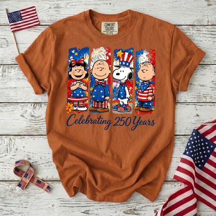 Comfort Colors 250th Anniversary USA Celebrating Patriotic Friends T-Shirt