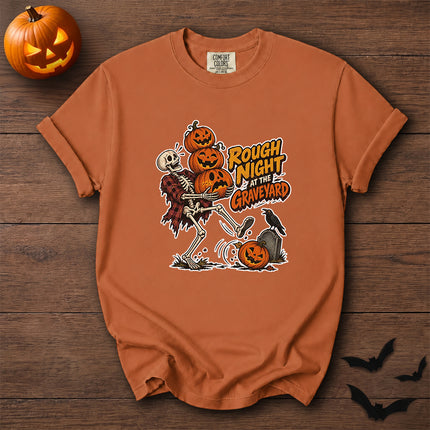 Comfort Colors Halloween Skeleton Pumpkin Graphic T-Shirt